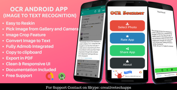 OCR Scanner - Image to Text Recognition Android App - CodeCanyon Item for Sale
