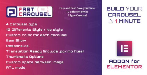 Fast Carousel for Elementor - WordPress Plugin - CodeCanyon Item for Sale