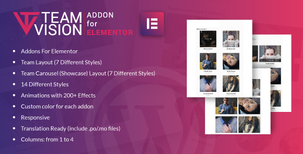 Teamvision for Elementor WordPress Plugin - CodeCanyon Item for Sale