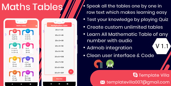 Maths tables memorizer : Maths Game - CodeCanyon Item for Sale