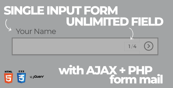 Single Input Form Interface with AJAX + PHP Formmail (Multipurpose) - CodeCanyon Item for Sale