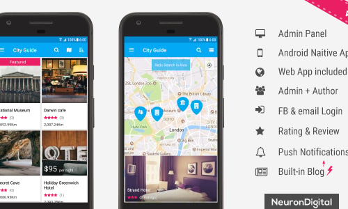Ultimate City Guide App Template by neurondigital | CodeCanyon