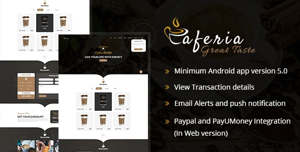 Caferia - Restaurant Food Order and Delivery Web and Mobile App - CodeCanyon Item for Sale