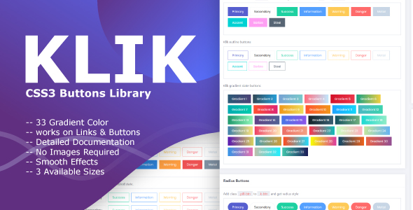 Klik - CSS3 Buttons - CodeCanyon Item for Sale