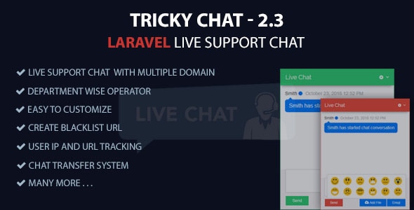 Tricky Chat - Laravel Live Support Chat - CodeCanyon Item for Sale