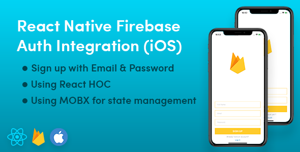 React-Native Firebase Auth iOS - CodeCanyon Item for Sale