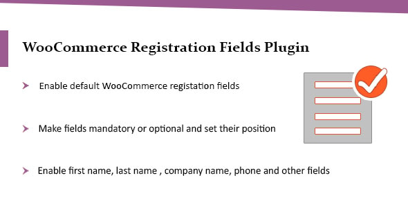 WooCommerce Registration Plugin, Enable Default Fields - CodeCanyon Item for Sale