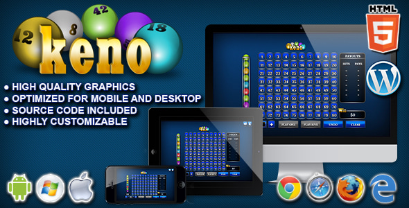 Keno - HTML5 Casino Game - CodeCanyon Item for Sale