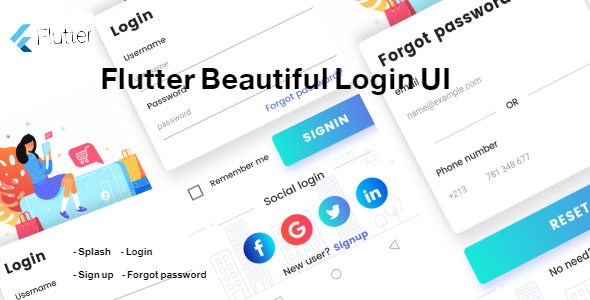 Flutter Beautiful Login Screen UI - CodeCanyon Item for Sale