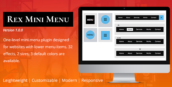 Rex Mini Menu - CodeCanyon Item for Sale