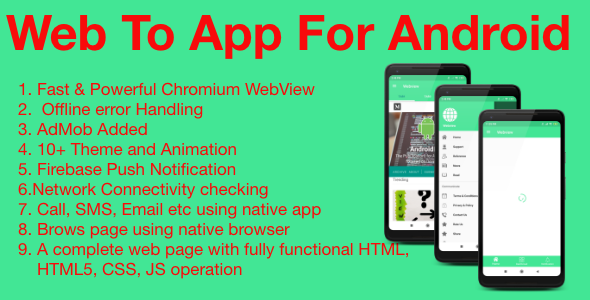 WebView - Web2App Android | Firebase & Admob - CodeCanyon Item for Sale