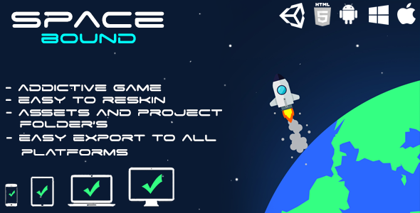 Space Bound - HTML5 Game (HTML5 Build + Unity Project + Assets) - CodeCanyon Item for Sale
