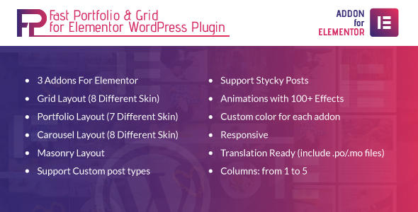 Fast Portfolio & Grid for Elementor WordPress Plugin - CodeCanyon Item for Sale