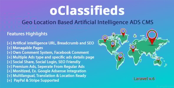 oClassifieds - PHP and Laravel Geo Classified ads cms - CodeCanyon Item for Sale