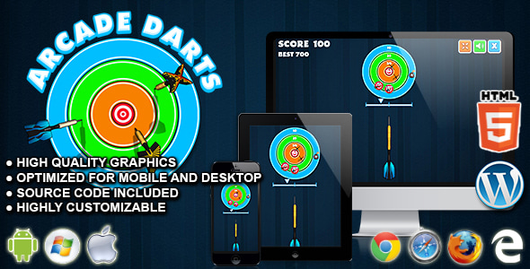 Arcade Darts - HTML5 Skill Game - CodeCanyon Item for Sale