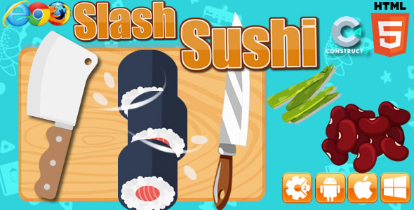 Slash Sushi - HTML5 Game (capx) - CodeCanyon Item for Sale