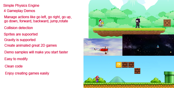 C# Simple Physics Game Engine - CodeCanyon Item for Sale