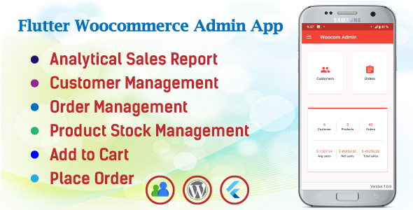 Woocom Admin - Flutter Woocommerce Admin Mobile App - CodeCanyon Item for Sale