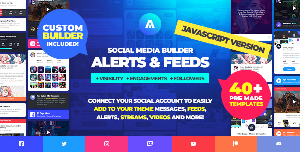 Asgard - Social Media Alerts & Feeds Javascript Builder - Facebook, Instagram, Twitch and more! - CodeCanyon Item for Sale