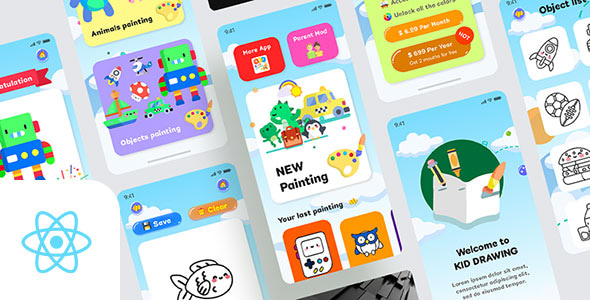 Kids Draws - React Native App - CodeCanyon Item for Sale