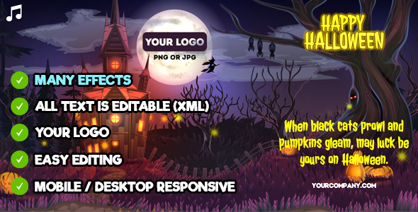 Happy Halloween Card with Many Effects - CodeCanyon Item for Sale