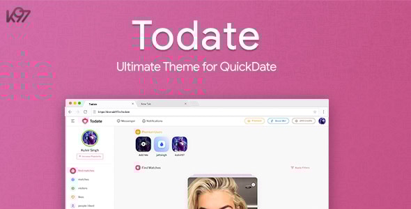 Todate - The Ultimate QuickDate Theme - CodeCanyon Item for Sale