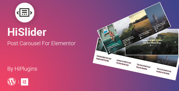 Hi Slider - Post Carousel - CodeCanyon Item for Sale
