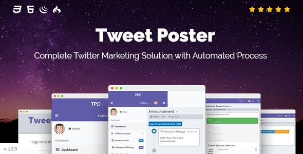 Tweet Poster - Powerful Twitter Schedule Tweets App - CodeCanyon Item for Sale