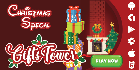 Christmas Gift Tower - HTML5 Mobile Game AdMob (Construct 3 | Construct 2 | Capx) - CodeCanyon Item for Sale