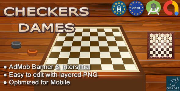 Checkers - Dames (Android Studio - Admob - GDPR) - CodeCanyon Item for Sale