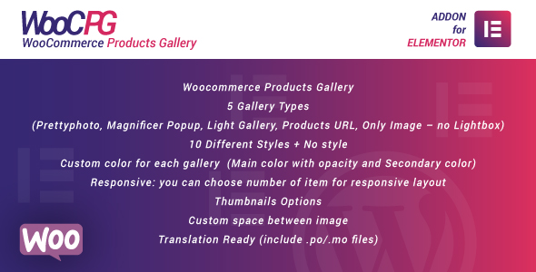 WooCommerce Products Gallery for Elementor WordPress Plugin - CodeCanyon Item for Sale