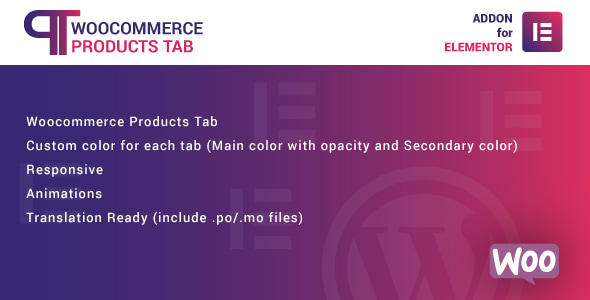 WooCommerce Products Tab for Elementor WordPress Plugin - CodeCanyon Item for Sale