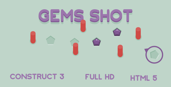 Gems Shot - HTML5 Game (Construct3) - CodeCanyon Item for Sale