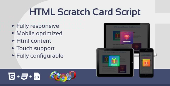 HTML Scratch Card Script - CodeCanyon Item for Sale