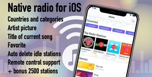 Radio Native iOS App - Xcode Full project and PHP Backend + In-app - CodeCanyon Item for Sale