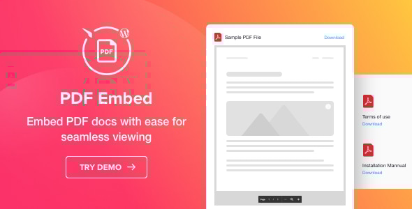 PDF Embed - WordPress PDF Viewer plugin - CodeCanyon Item for Sale