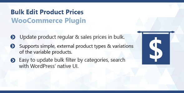 WooCommerce Bulk Edit Product Prices Plugin - CodeCanyon Item for Sale