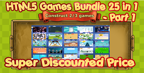25 HTML5 GAMES BUNDLE (Construct 3 | Construct 2 | Capx) - CodeCanyon Item for Sale