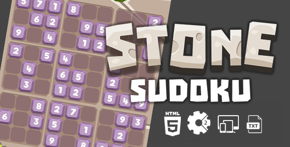 Stone Sudoku Construct 2 HTML5 Game - CodeCanyon Item for Sale