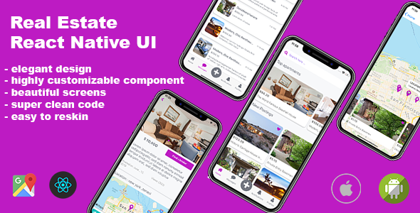 Real Estate React Native UI - CodeCanyon Item for Sale
