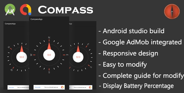 Android Compass App with Google AdMob - CodeCanyon Item for Sale