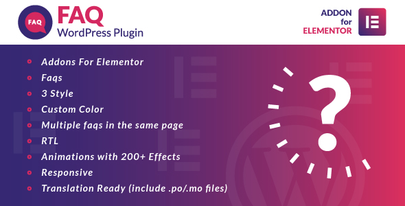 Faq for Elementor WordPress Plugin - CodeCanyon Item for Sale