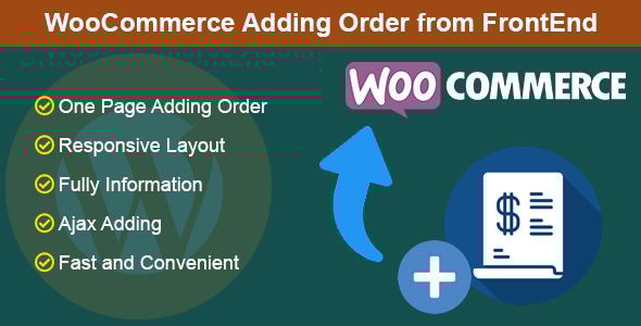 WooCommerce Adding Order from FrontEnd - CodeCanyon Item for Sale