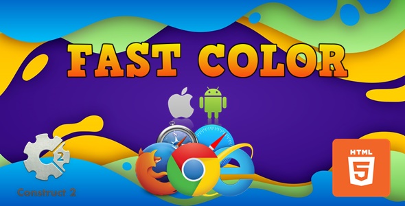 Fast Color - HTML5 Construct 2 Game (.Capx) - CodeCanyon Item for Sale