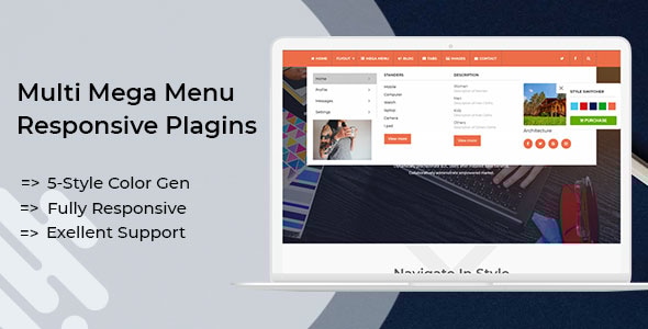 Multi Mega Menu Responsive Plugin - CodeCanyon Item for Sale