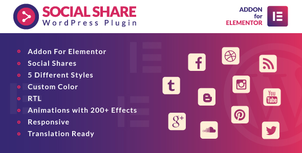 Social Share for Elementor WordPress Plugin - CodeCanyon Item for Sale