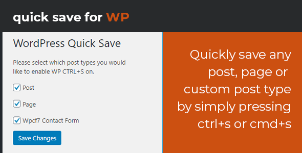 WordPress Quick Save - CodeCanyon Item for Sale