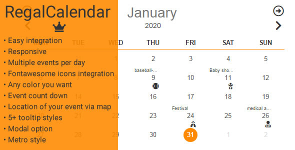 RegalCalendar - CodeCanyon Item for Sale