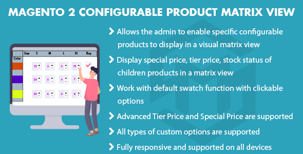 Magento 2 Configurable Product Matrix View - CodeCanyon Item for Sale