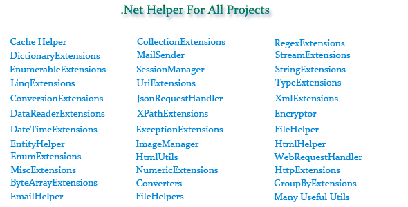 C#.Net & .Net Core Helper For All Projects - CodeCanyon Item for Sale